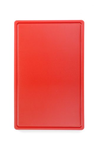 Hendi 826010 HDPE Vágólap, 530x325x15 mm, PIROS